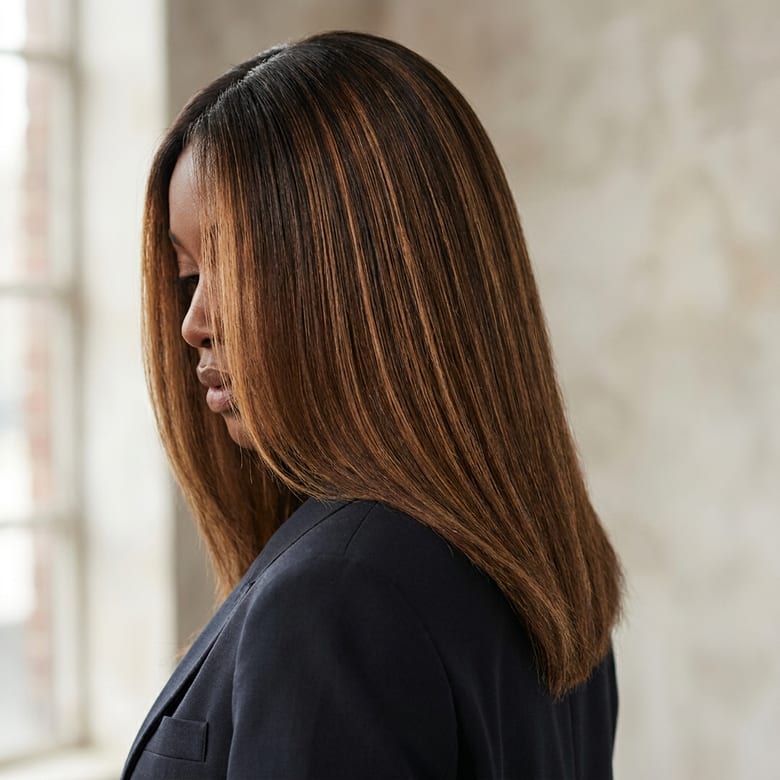 Color, Partial Highlight, Haircut and Thermal Press