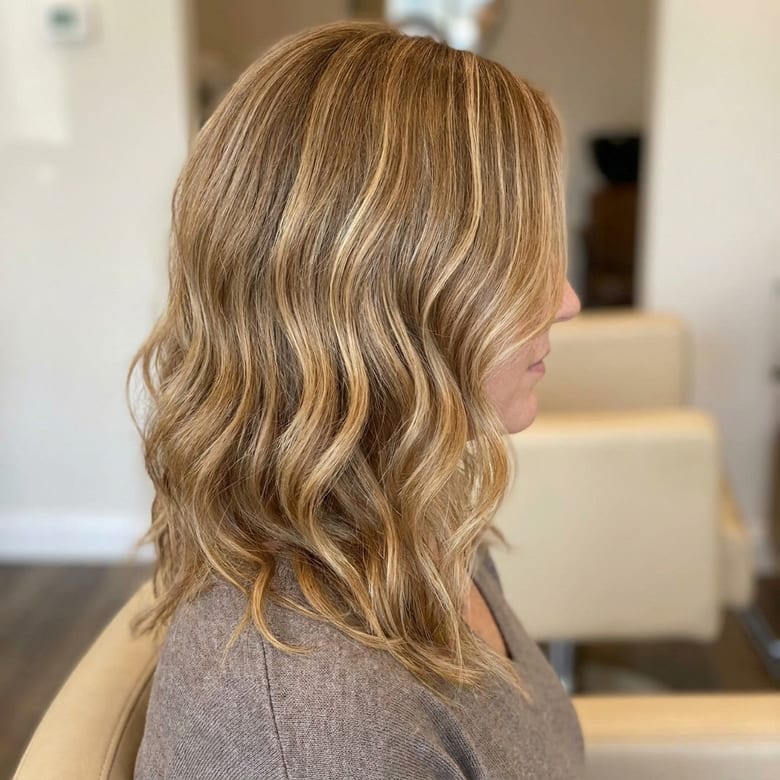 Partial Highlight and Blow-Dry