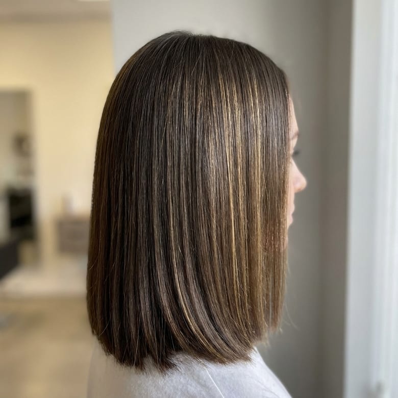 Partial Highlight, Haircut and Flat/Curling Iron