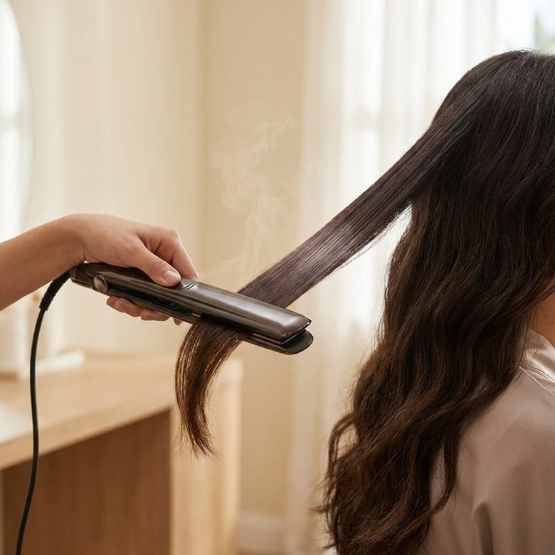 Women's Styling With Flat-Curling Iron